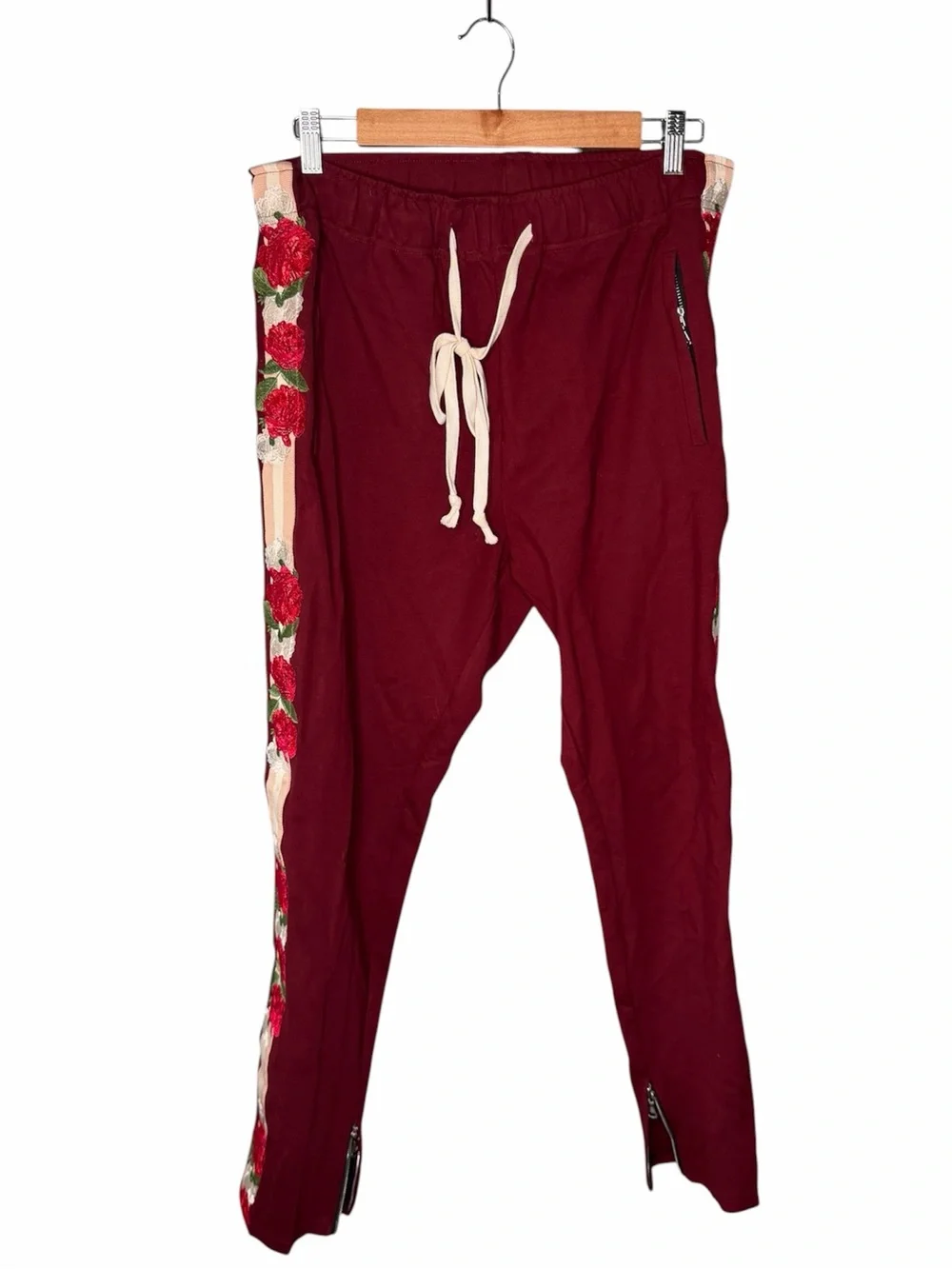 Lifted Anchors Rose Embroidered Track Pants